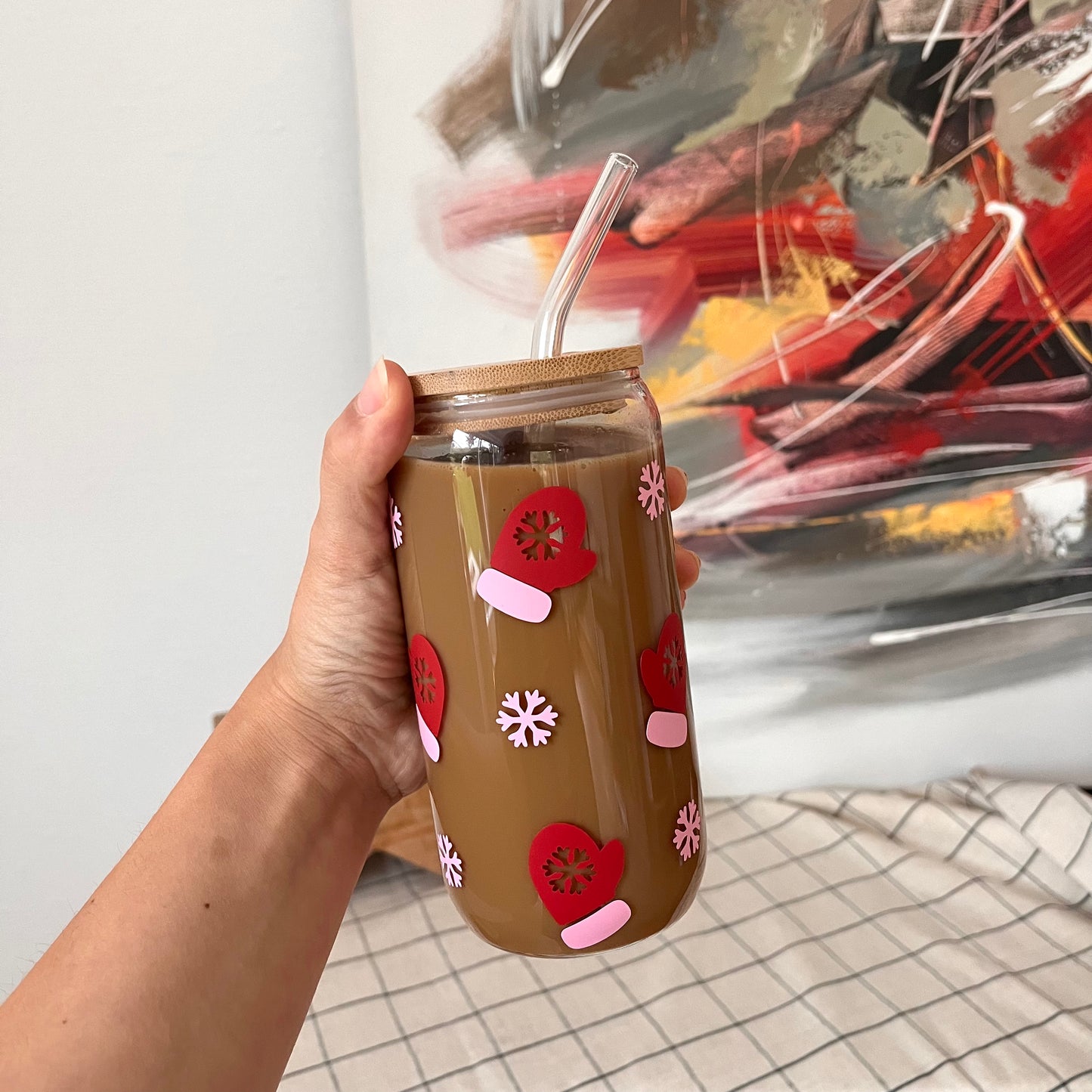 Trinkglas "Schneeflocke" - Weihnachtsgeschenk