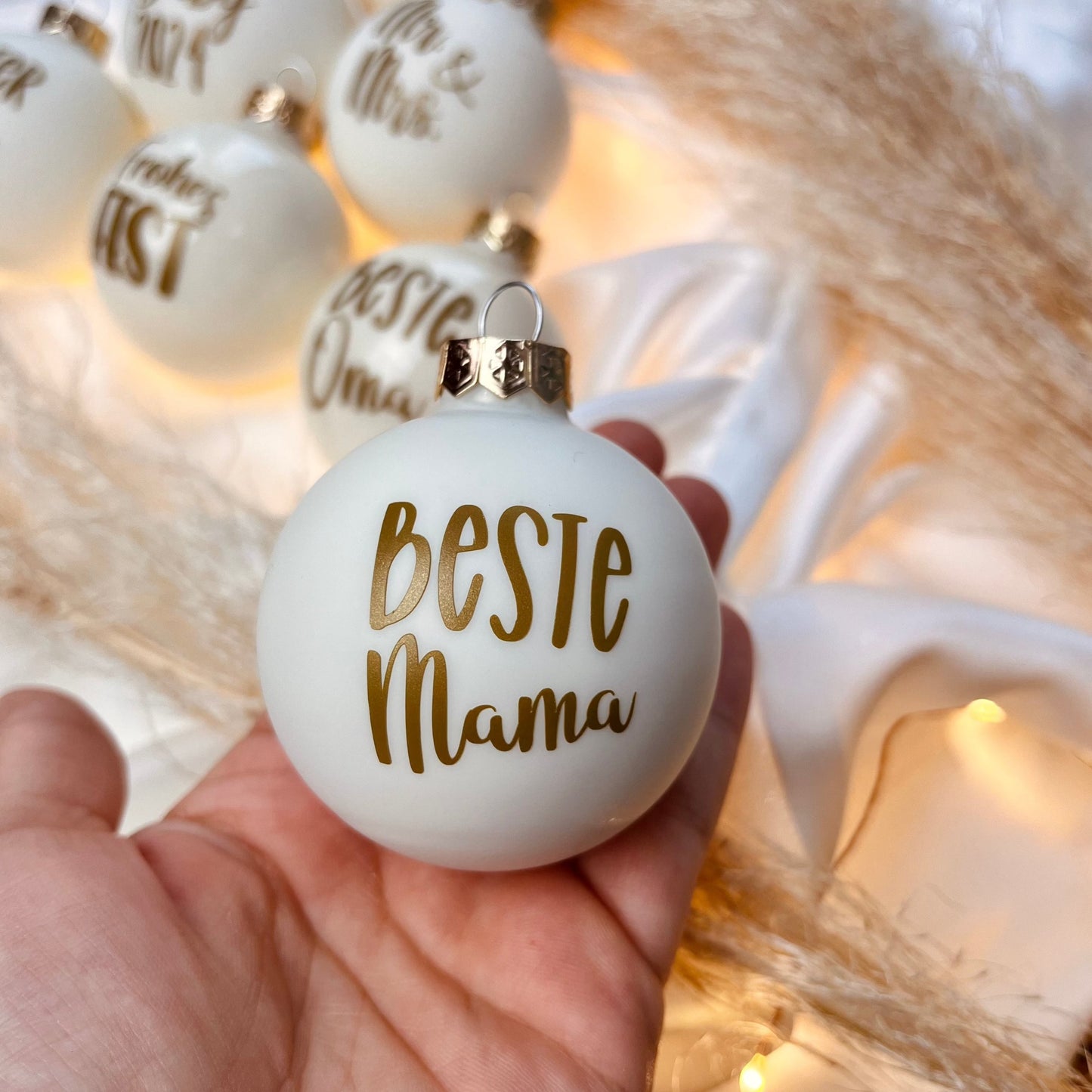 Weihnachtskugel mit Aufdruck