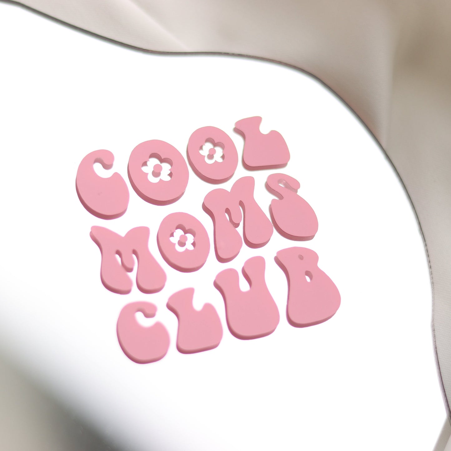 Sticker Vinyl rosa "Cool Moms Club"