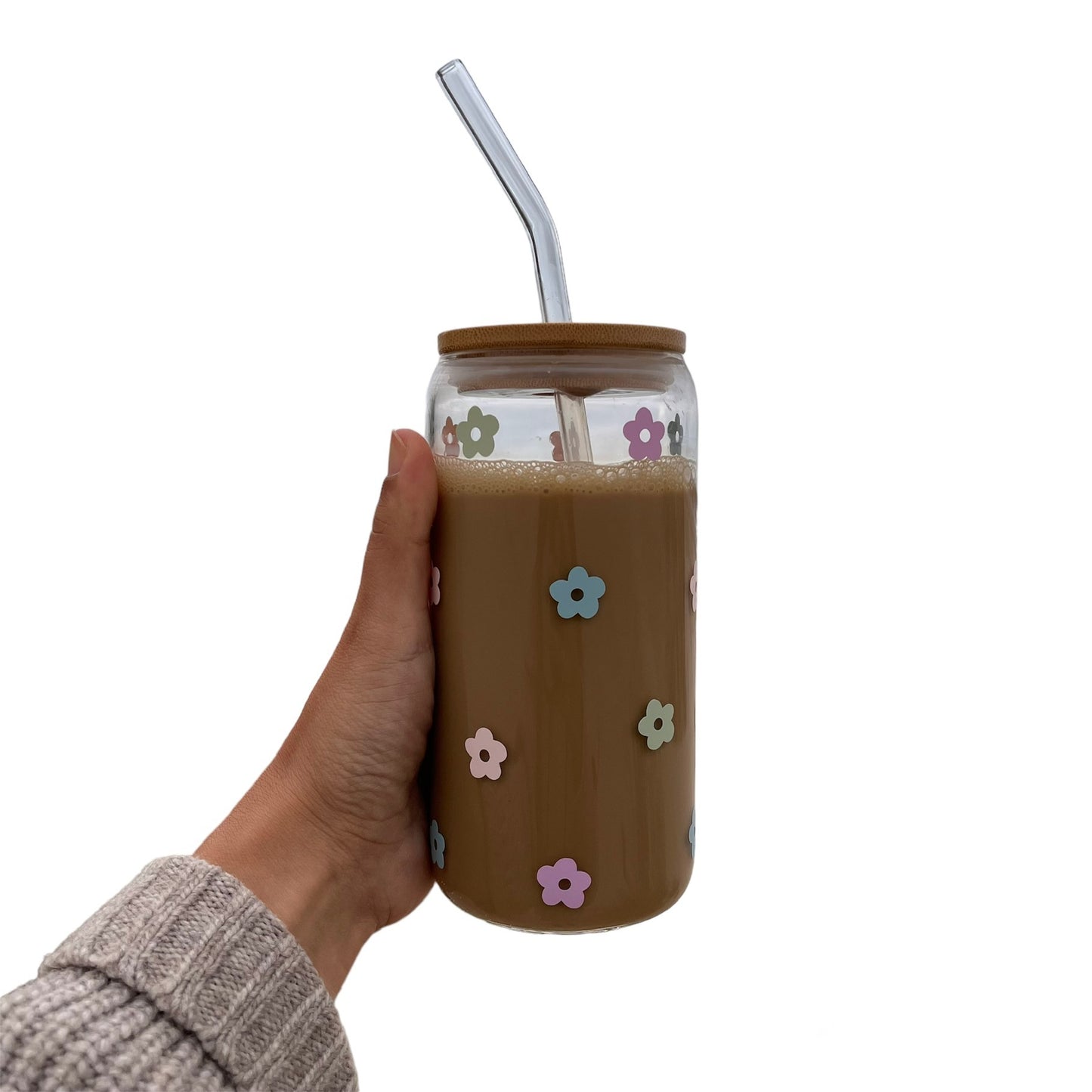Trinkglas Flowerpower