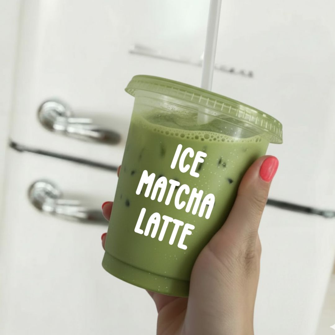 ice matcha latte trinkbecher