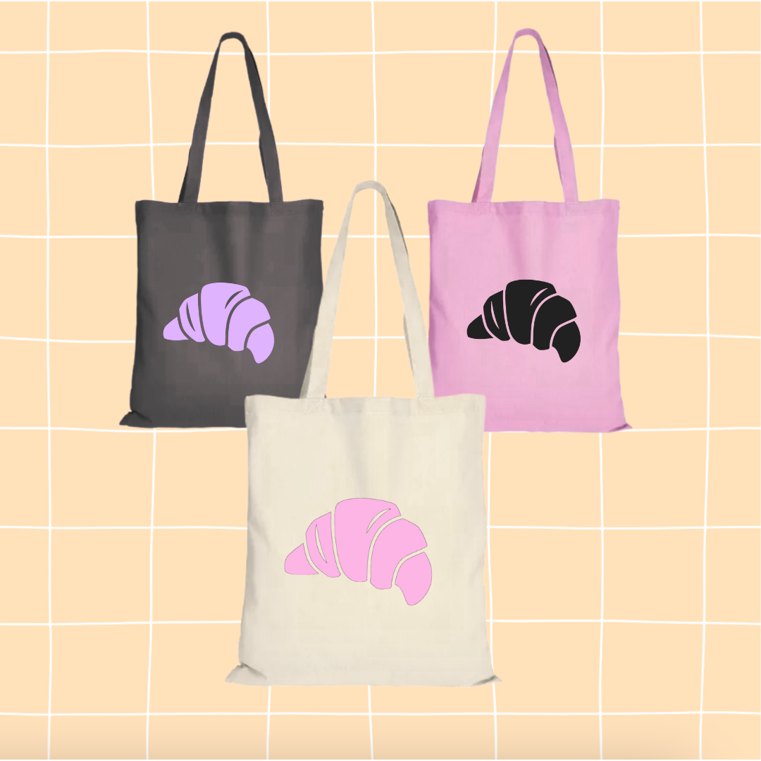 Jutebeutel "Croissant" Baumwolltasche