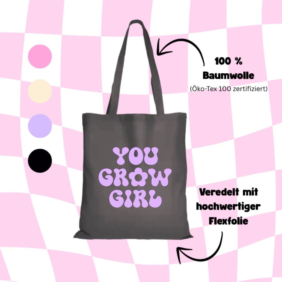 Jutebeutel "you grow girl" Tasche