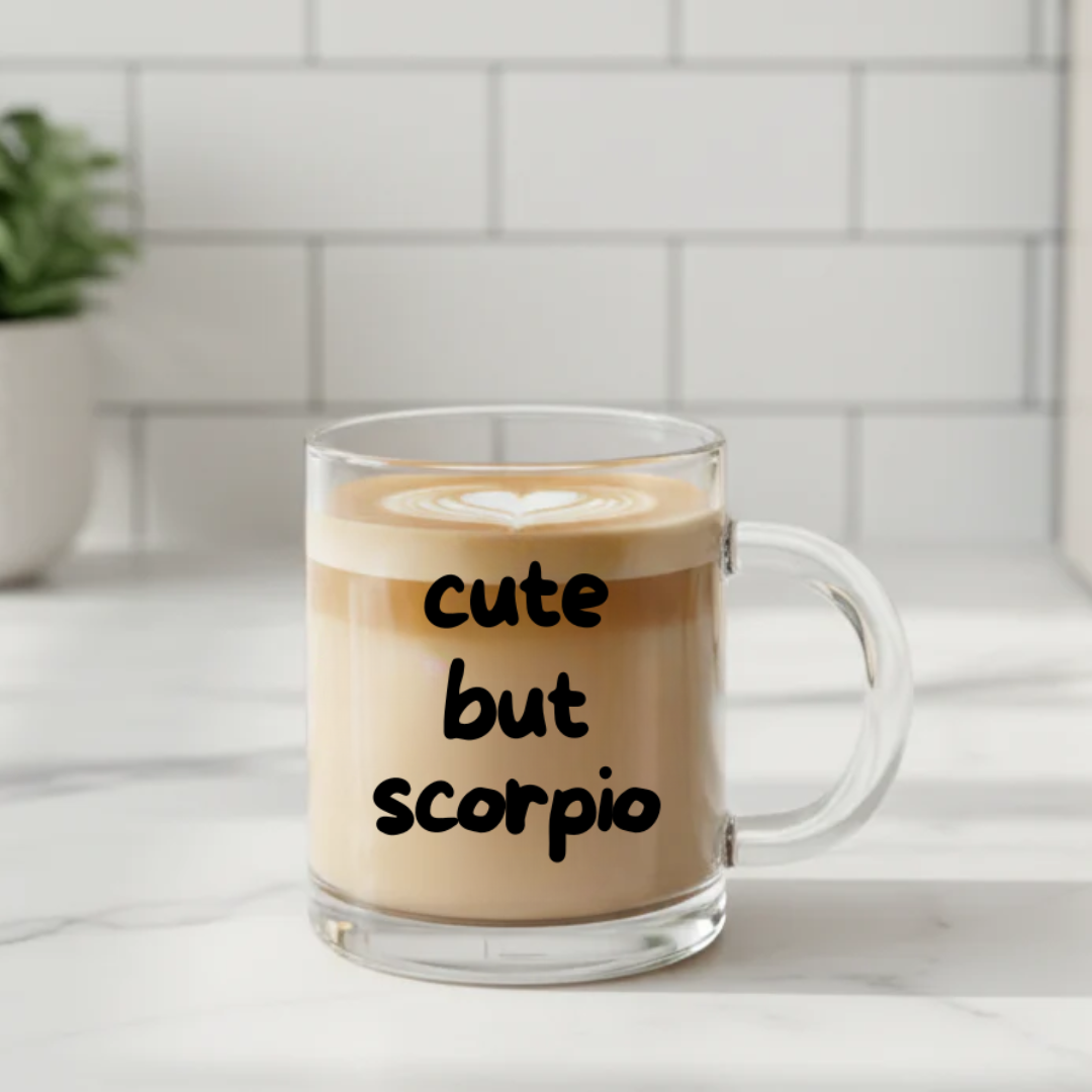 Tasse "Cute but Scorpio" schwarz
