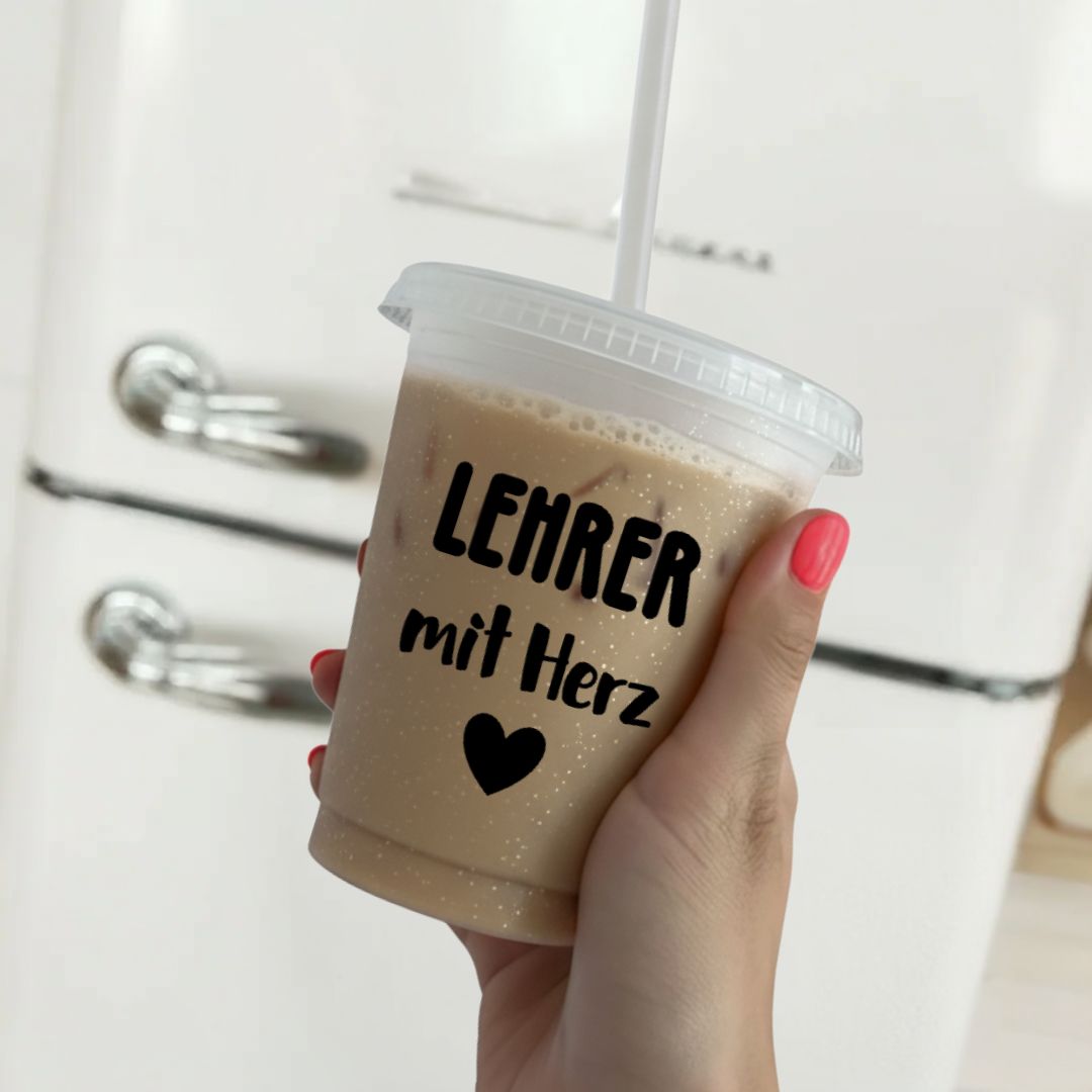 Trinkbecher "Lehrerin mit Herz" – Geschenkidee für LehrerInnen