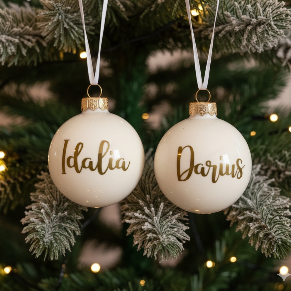 Personalisierte Weihnachtskugel mit Namen