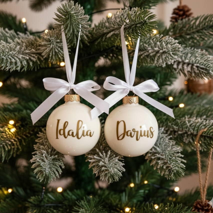 Personalisierte Weihnachtskugel mit Namen