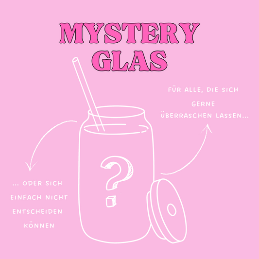 Mystery Glas – Zufälliges Trinkglas mit Spruch