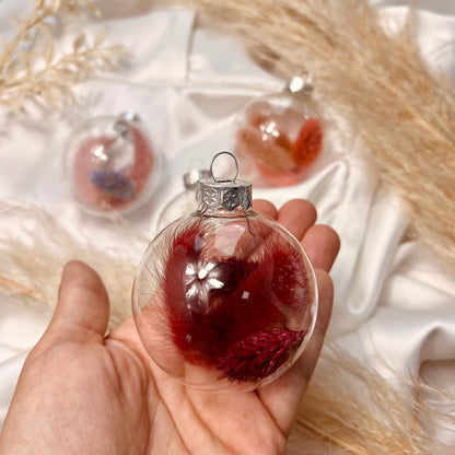 Weihnachtskugel mit Trockenblumen - Einzigartige Deko