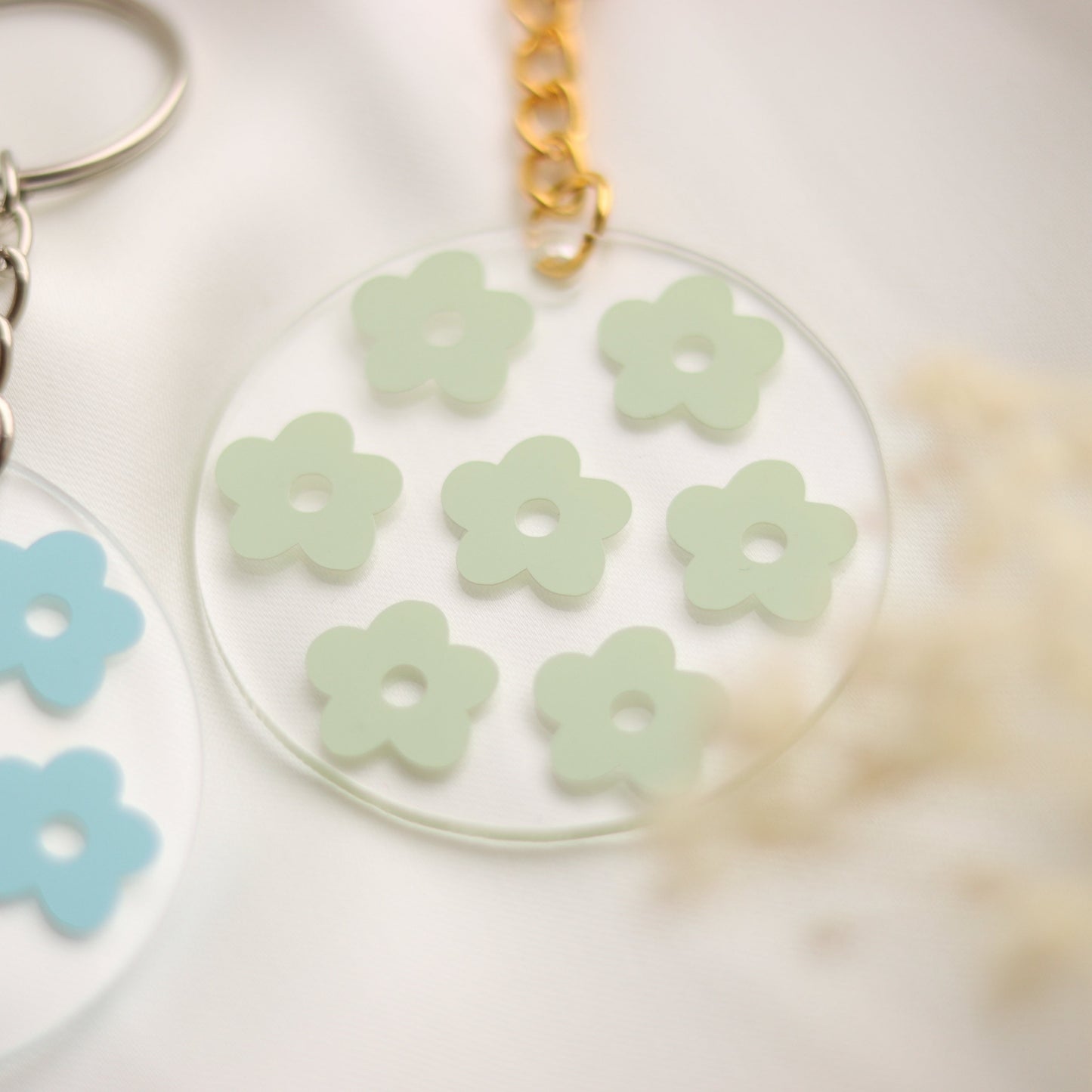 Schlüsselanhänger Flowerpower personalisiert