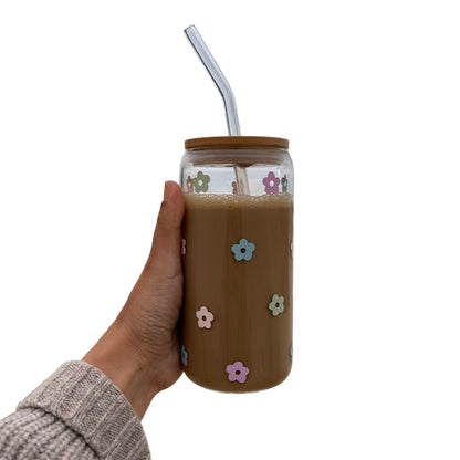 Trinkglas Flowerpower