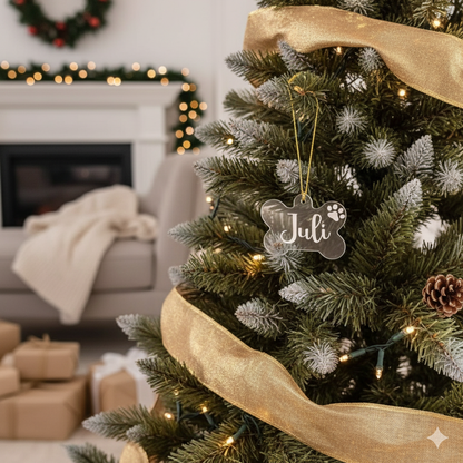 Personalisierter Weihnachtsbaumschmuck Haustier - mit Namen