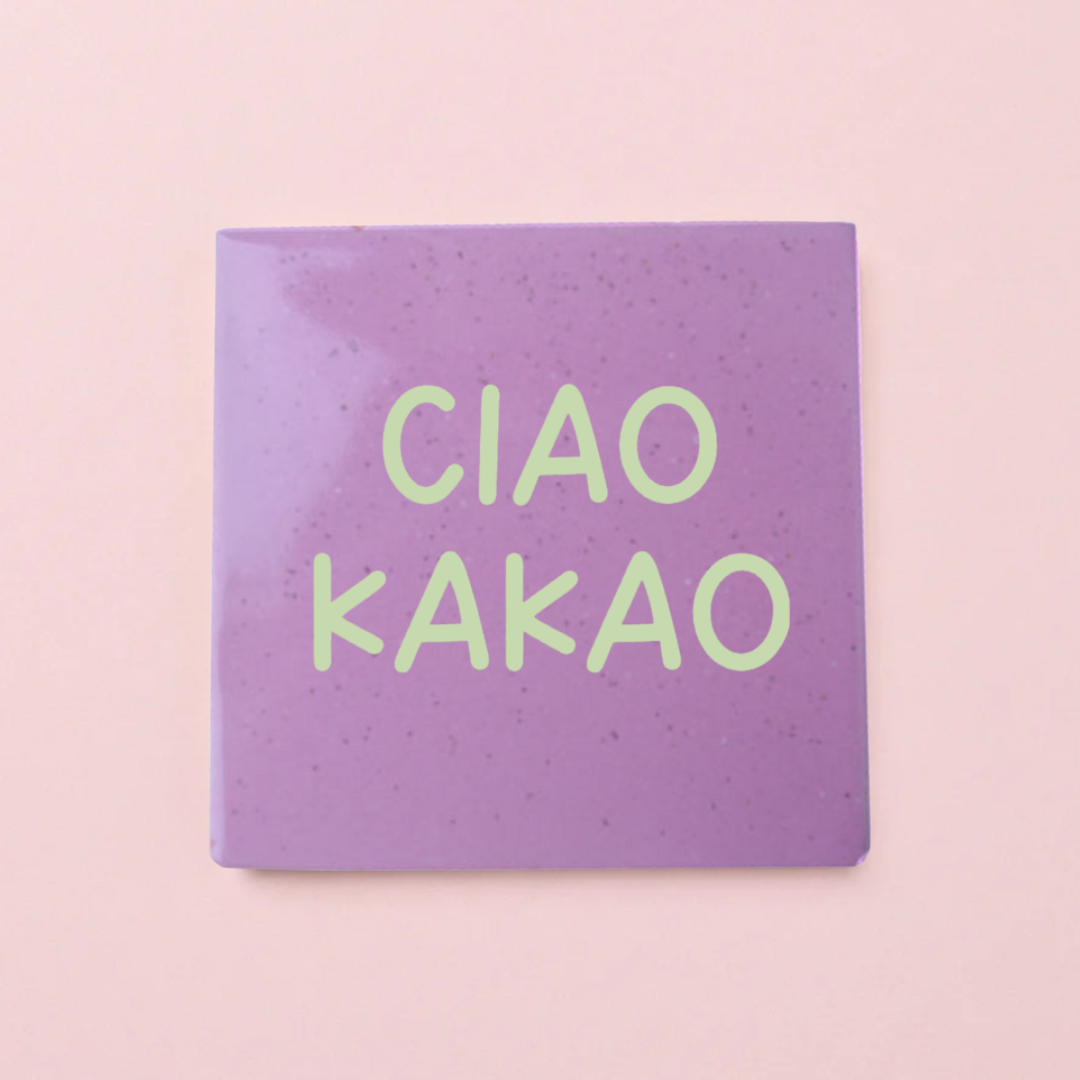 Untersetzer "ciao kakao" - Fliese 10x10cm