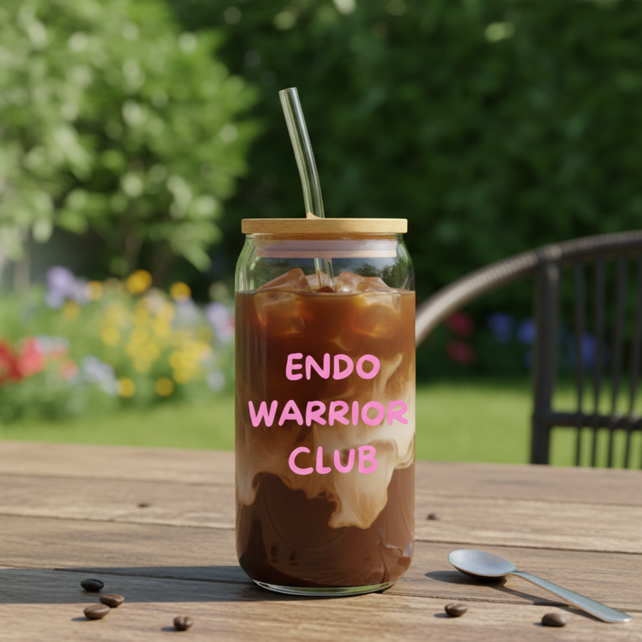 Glas Endomeriose Endo Warrior Club