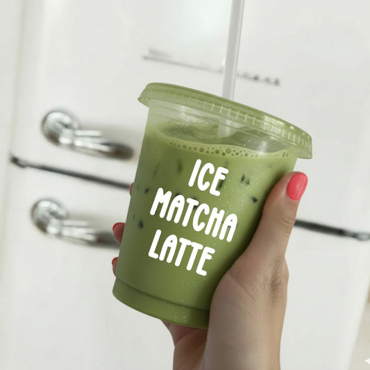 ice matcha latte trinkbecher