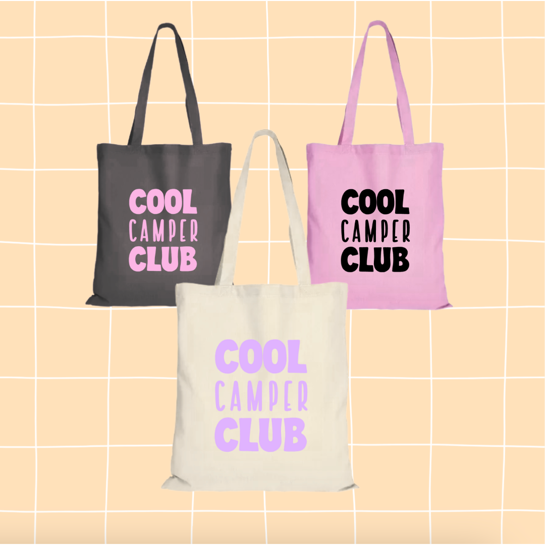Jutebeutel "Cool Camper Club" Baumwolltasche