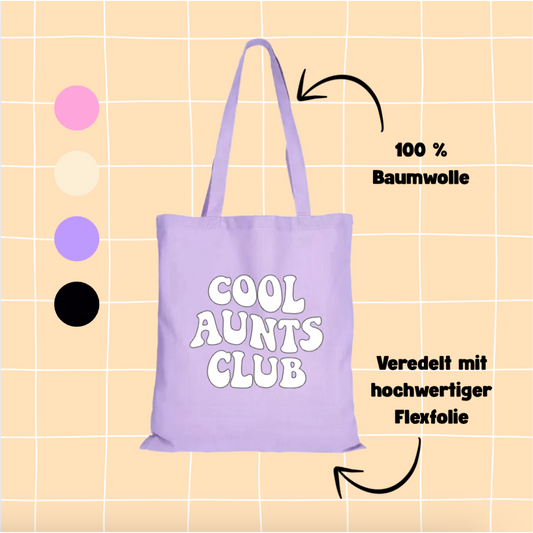 Jutebeutel Cool Aunts Club Lila Tasche