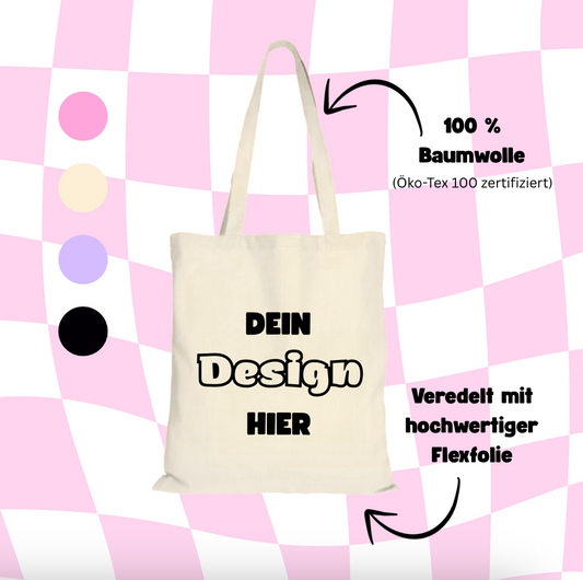 Jutebeutel mit Wunsch-Design personalisierte Tasche