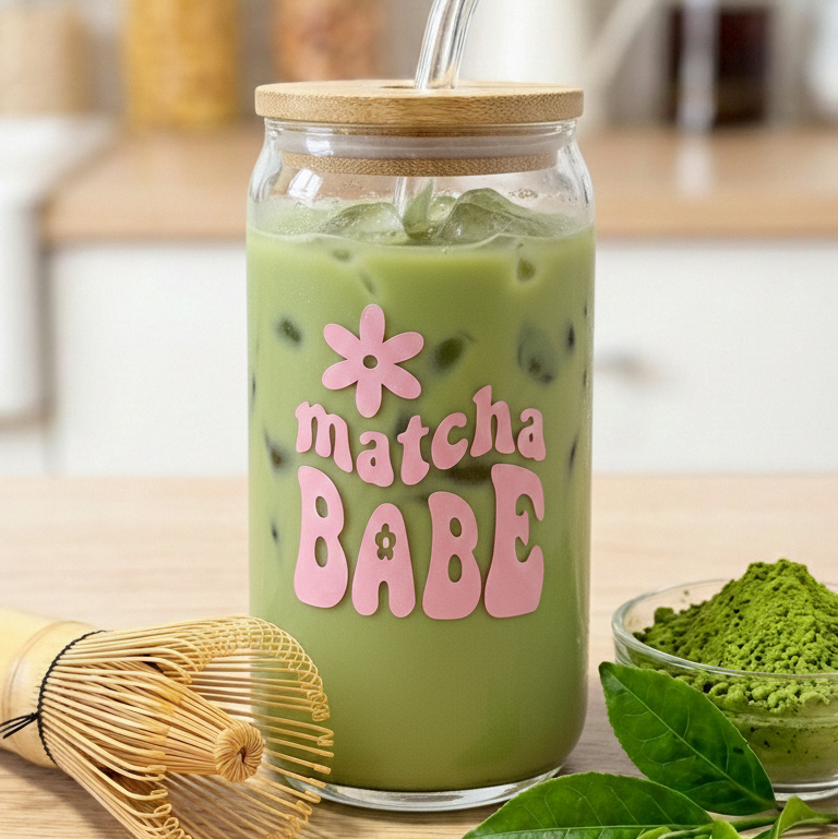 trinkglas matcha babe rosa
