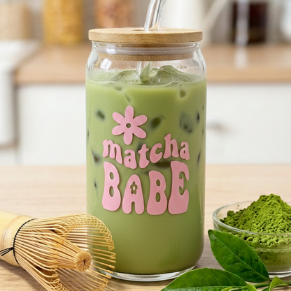 trinkglas matcha babe rosa
