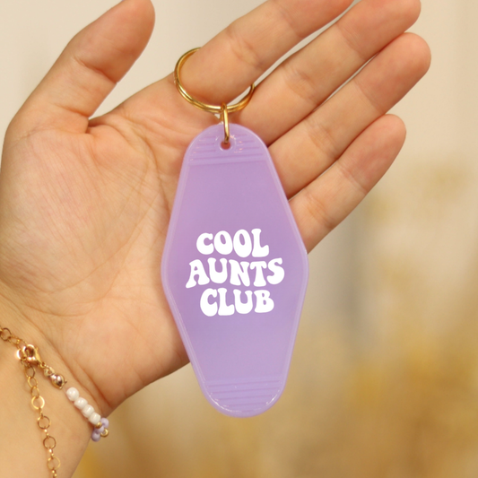 Motel Keychain "Cool Aunts Club" lila