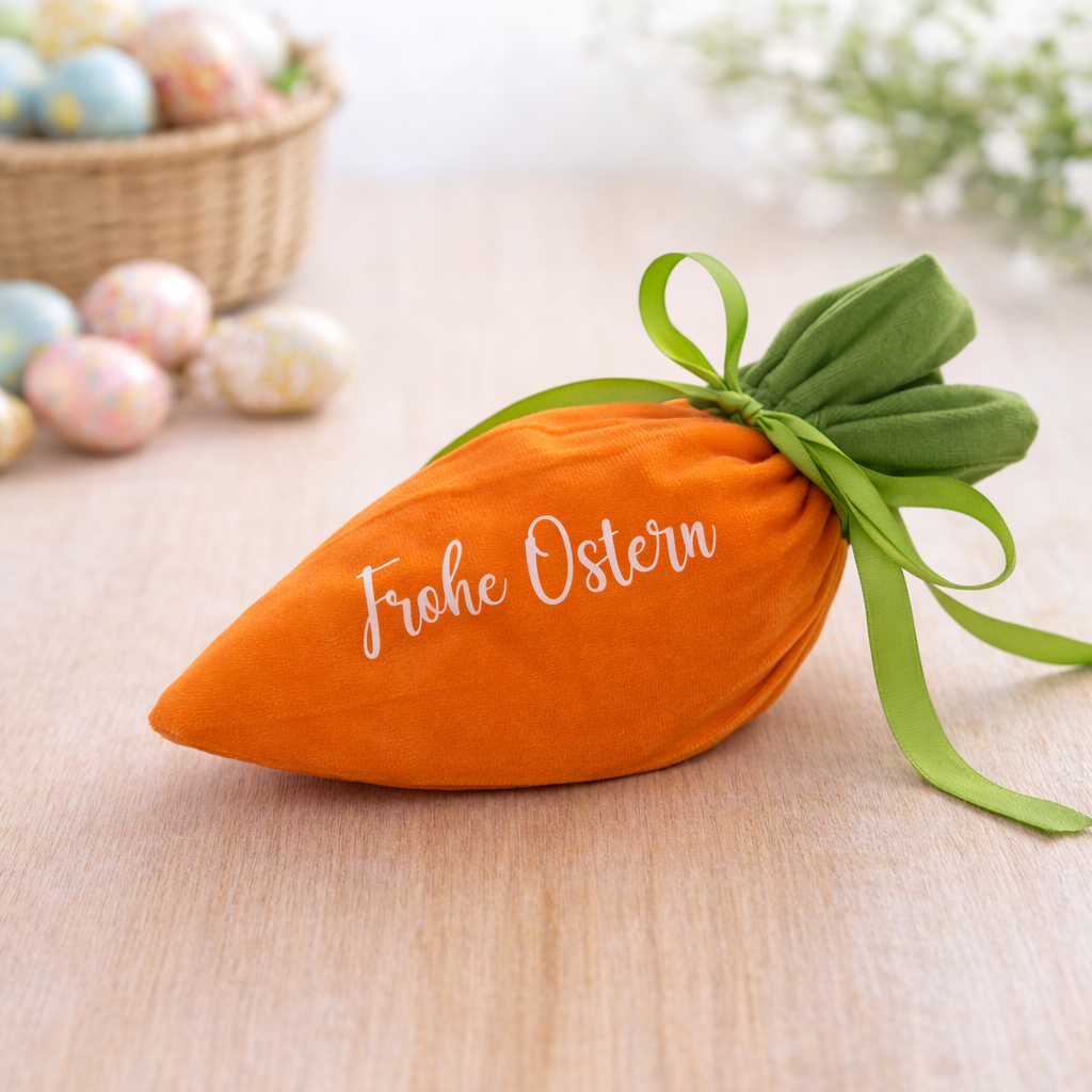 Personalisierter Osterbeutel „Karotte“ mit Name – Süßes Ostergeschenk für Kinder