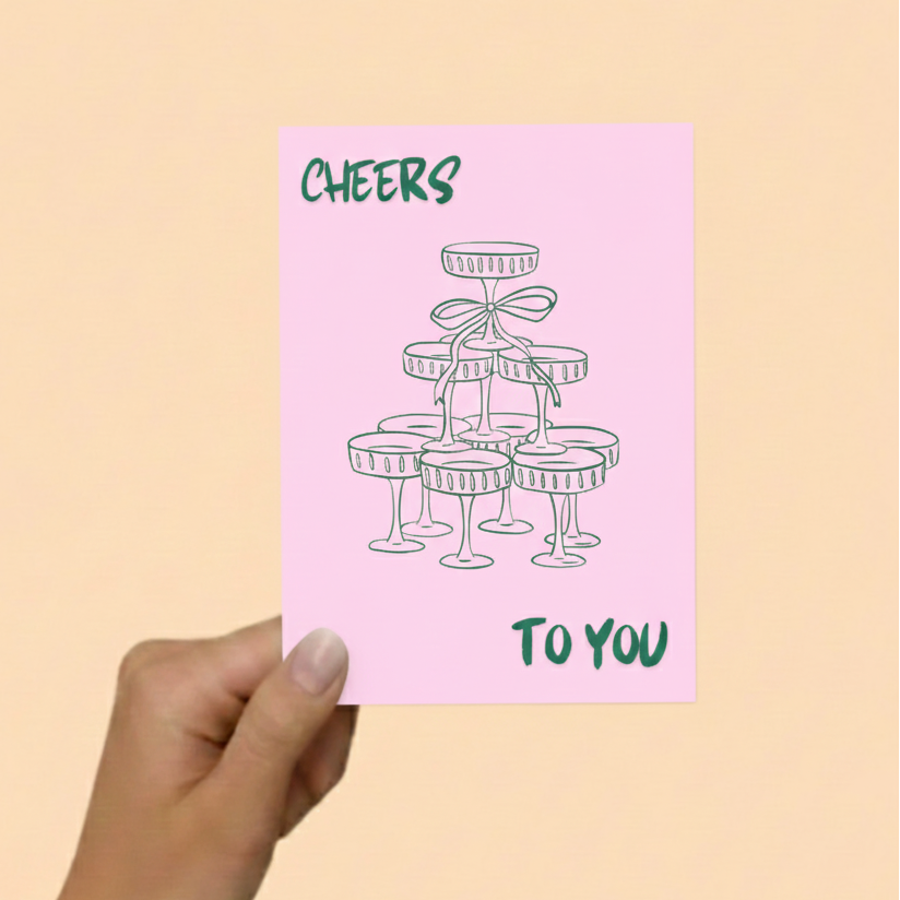 Postkarte "Cheers to you"