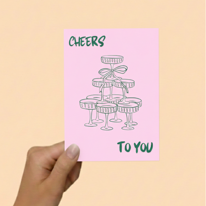 Postkarte "Cheers to you"