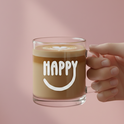 tasse happy smile weiß