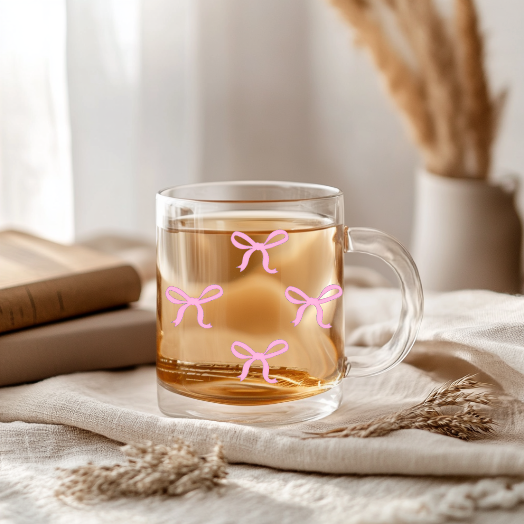 Tasse mit Schleifen rosa