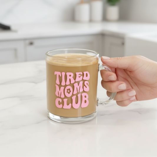 Tasse "Tired Moms Club" rosa
