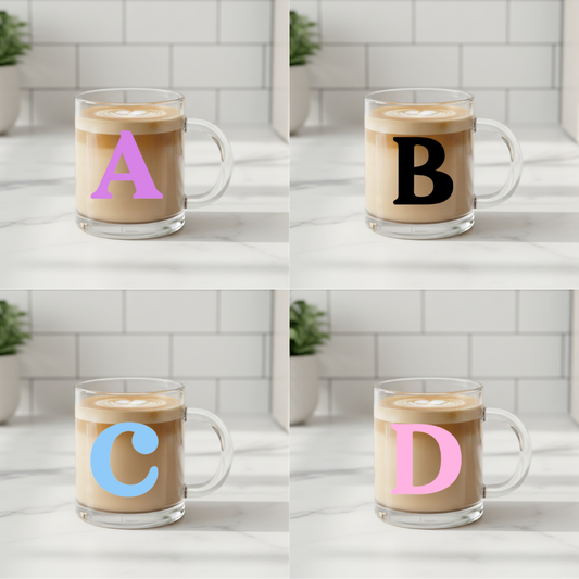 Tassen Buchstabe A-D
