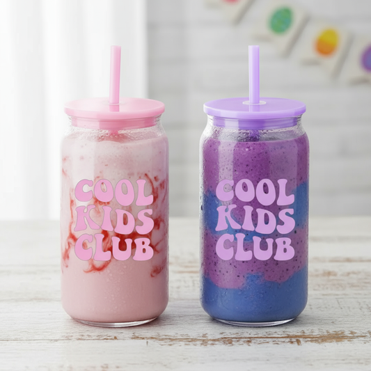 Trinkbecher "Cool Kids Club" rosa lila