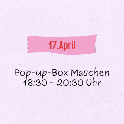 Workshop DIY Trinkglas 17.April