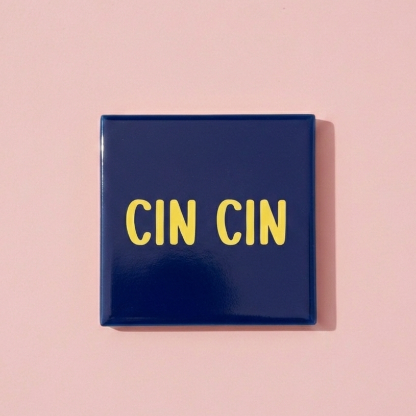 Untersetzer Fliese "CIN CIN" blau