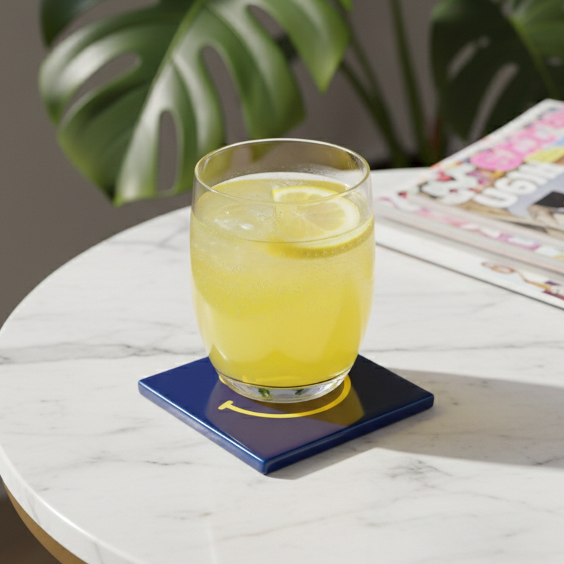 Untersetzer blau Getränk